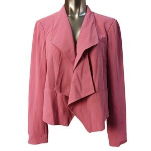 Giuliana Rancic Women's Red Open Front Blazer Jacker 1X